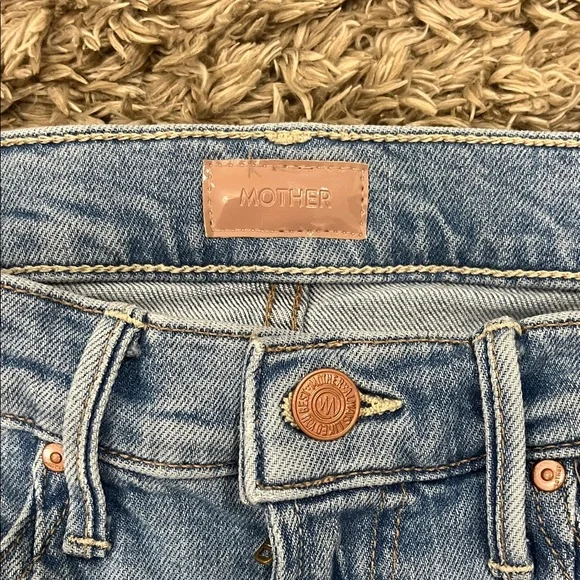 MOTHER The Insider Crop Step Fray Jeans – Size 25 - Picture 5 of 13